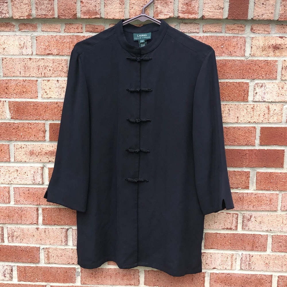 SOLD 100% Silk Ralph Lauren Blouse Tunic Japanese Style